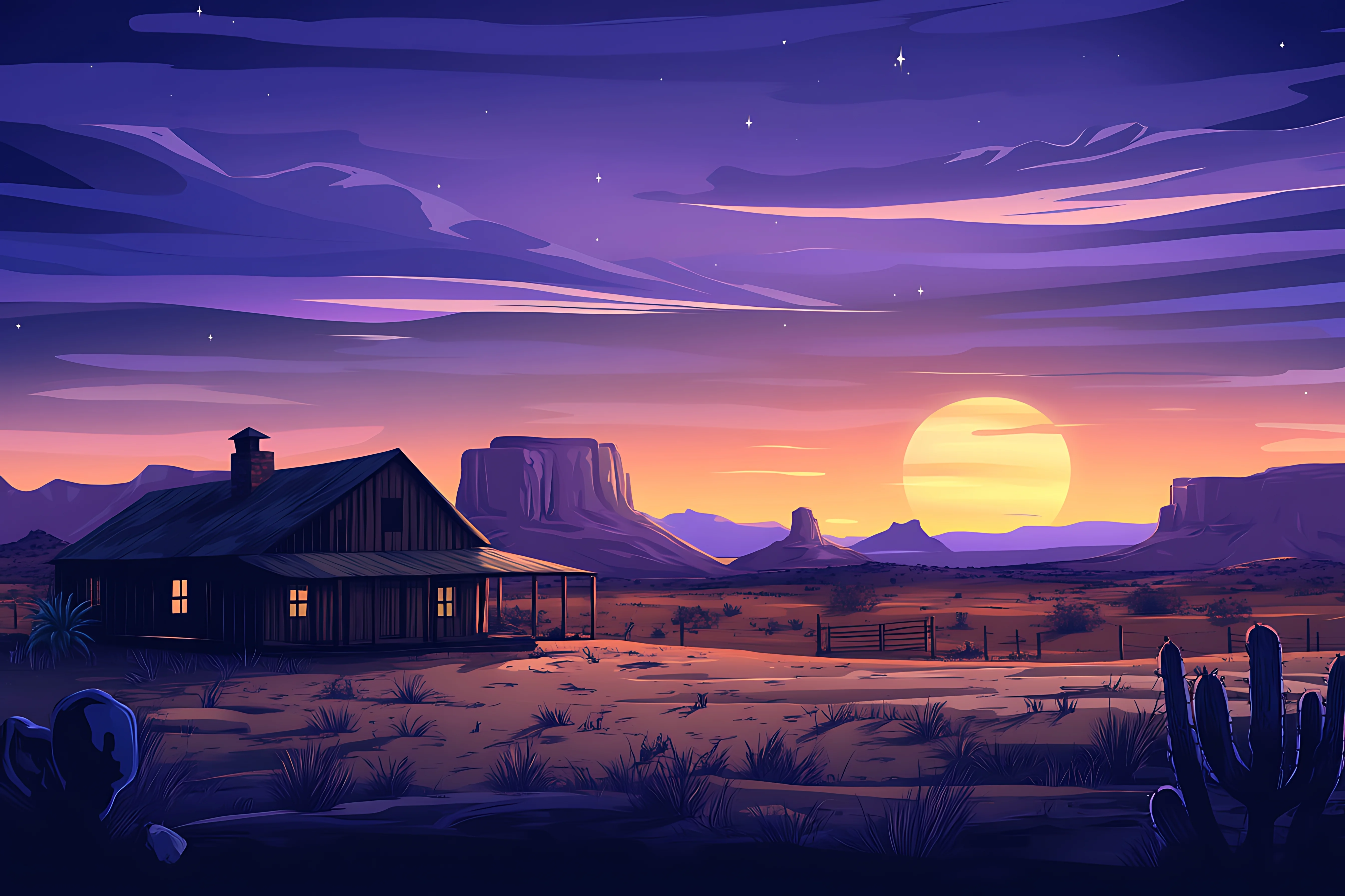 Deep space landscape